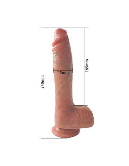 Dildo con Vibración, Thrusting y Calor