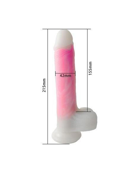 Dildo Doble Capa con Vibración, Thrusting y Calor
