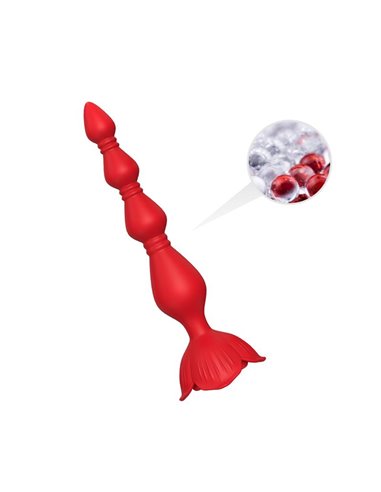 Cadena Anal con Vibración Base de Rosa
