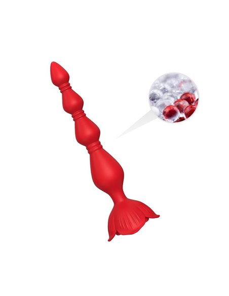 Cadena Anal con Vibración Base de Rosa