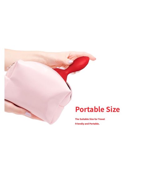Plug Anal con Vibración Base de Rosa