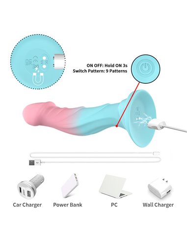 Dildo Bicolor con Vibración