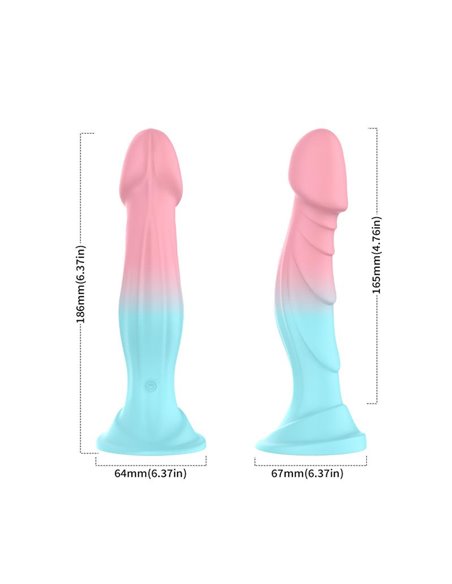 Dildo Bicolor con Vibración
