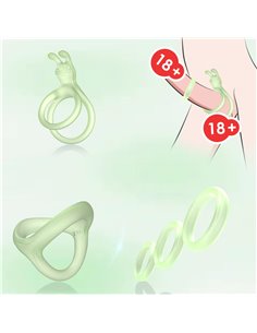 Set de Anillos para el Pene Brilla en la Oscuridad 2