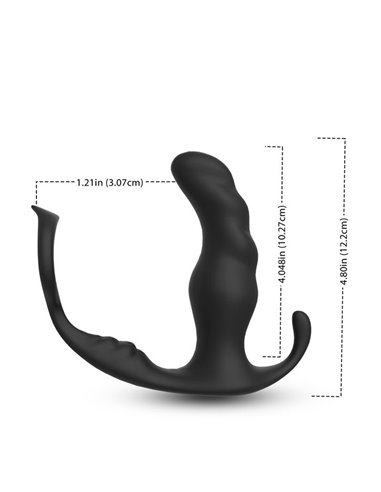 Masajeador Prostática y Plug Anal 2 en 1 con Vibración