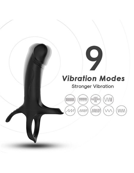 Dildo para Penetración Doble con Vibración