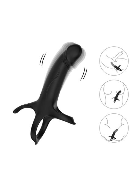 Dildo para Penetración Doble con Vibración