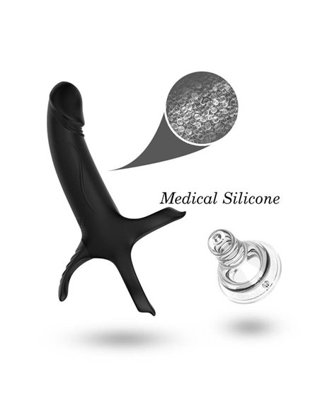 Dildo para Penetración Doble con Vibración