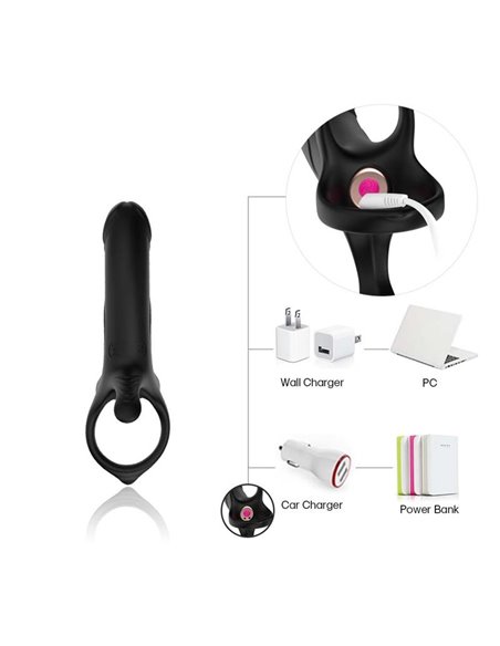 Dildo para Penetración Doble con Vibración