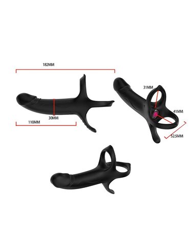 Dildo para Penetración Doble con Vibración