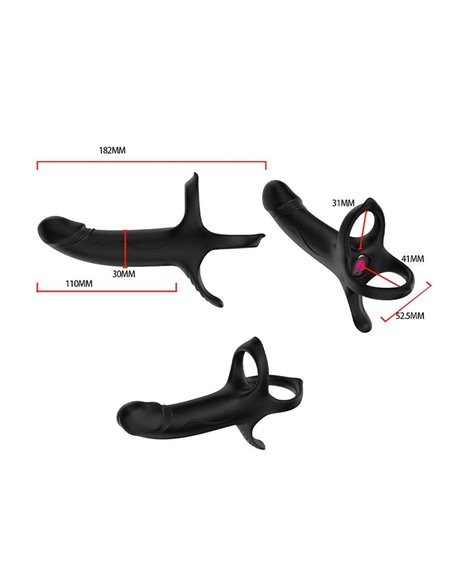 Dildo para Penetración Doble con Vibración