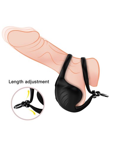Anillo Vibrador para Pene y Testículos Ajustable