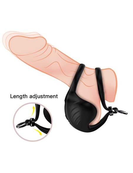 Anillo Vibrador para Pene y Testículos Ajustable