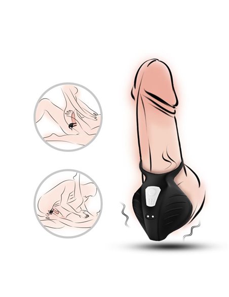 Anillo Vibrador para Pene y Testículos Ajustable