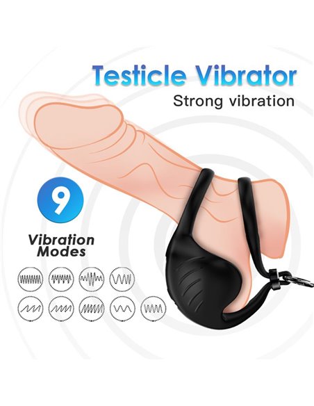 Anillo Vibrador para Pene y Testículos Ajustable