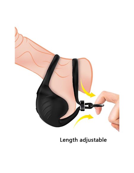 Anillo Vibrador para Pene y Testículos Ajustable