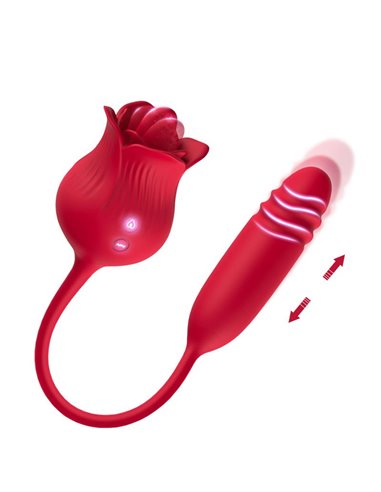 Rosa Vibradora con Licking y Thrusting USB