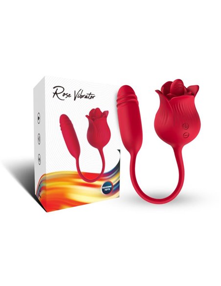 Rosa Vibradora con Licking y Thrusting USB