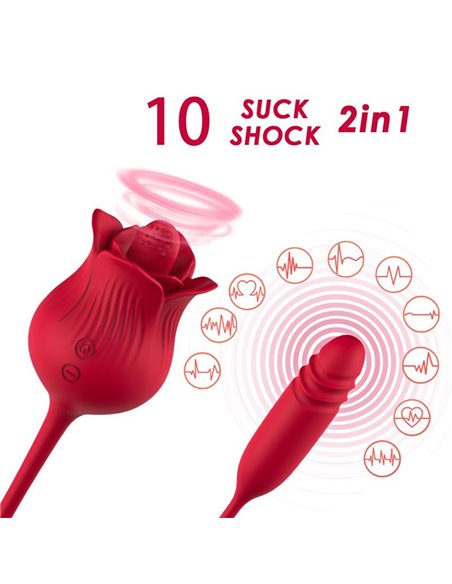 Rosa Vibradora con Licking y Thrusting USB