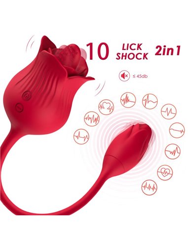 Rosa con Licking y Huevo Vibrador USB