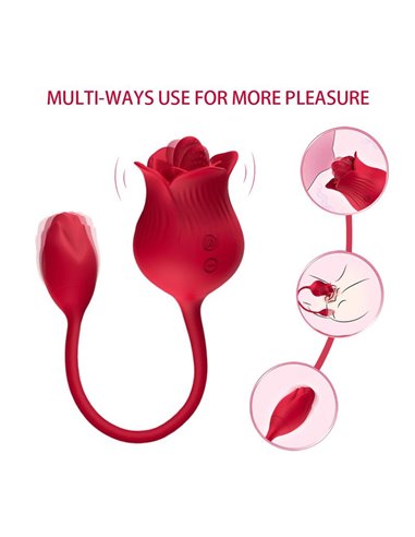 Rosa con Licking y Huevo Vibrador USB