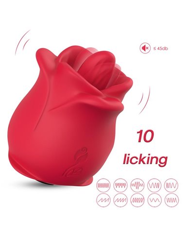 Rosa con Licking y Vibración USB