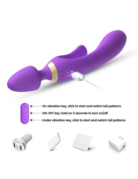 Masajeador y Vibrador Púrpura