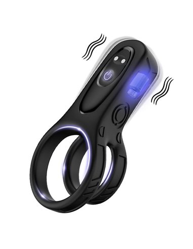 Mecha-style Anillo Doble para el Pene con Vibracion