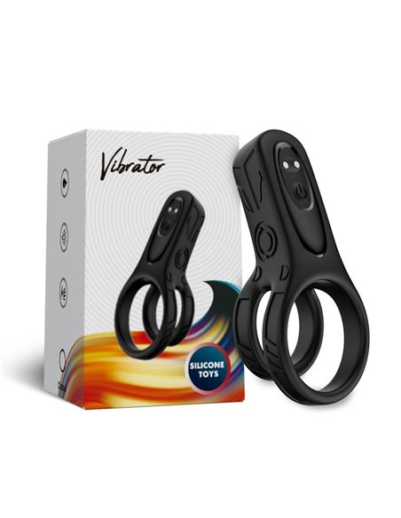 Mecha-style Anillo Doble para el Pene con Vibracion