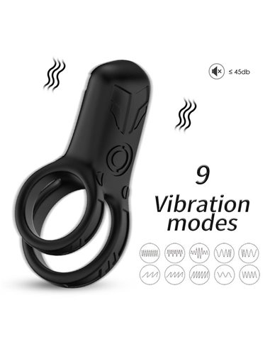 Mecha-style Anillo Doble para el Pene con Vibracion