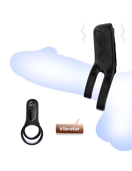 Mecha-style Anillo Doble para el Pene con Vibracion