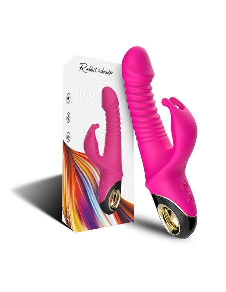 Vibrador con Thrusting y Oscilación 360º Rosa