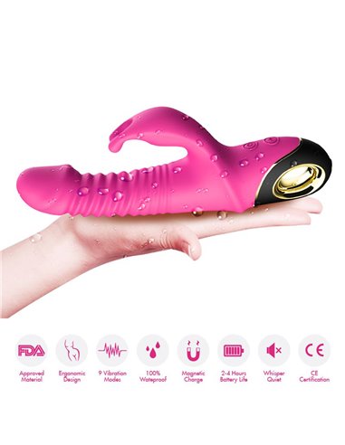 Vibrador con Thrusting y Oscilación 360º Rosa