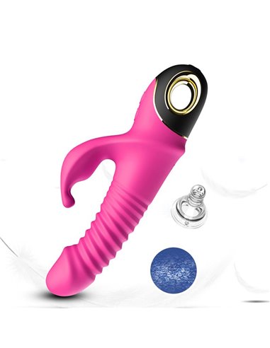 Vibrador con Thrusting y Oscilación 360º Rosa