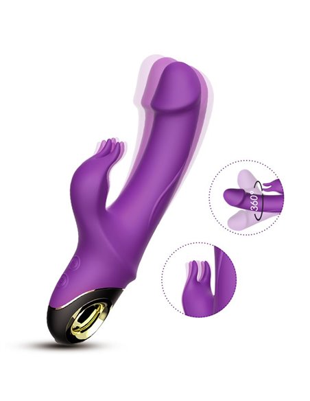 Vibrador con Rotación 360º Purpura