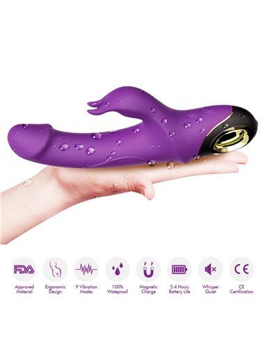 Vibrador con Rotación 360º Purpura