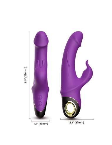 Vibrador con Rotación 360º Purpura