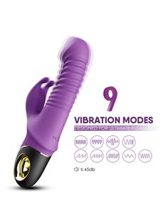 Vibrador con Thrusting y Oscilación 360º Purpura 2