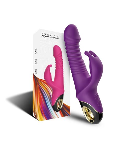 Vibrador con Thrusting y Oscilación 360º Purpura