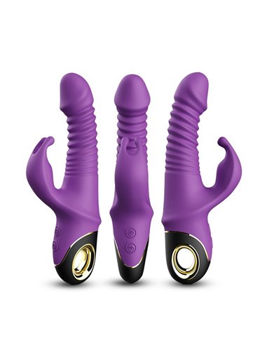 Vibrador con Thrusting y Oscilación 360º Purpura