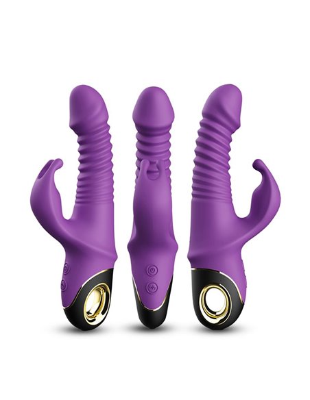 Vibrador con Thrusting y Oscilación 360º Purpura