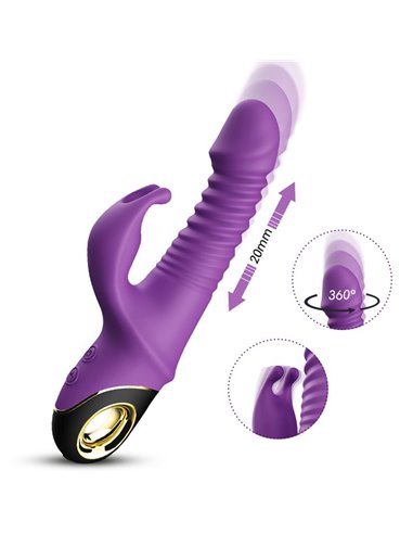 Vibrador con Thrusting y Oscilación 360º Purpura