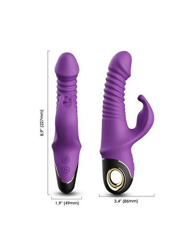 Vibrador con Thrusting y Oscilación 360º Purpura