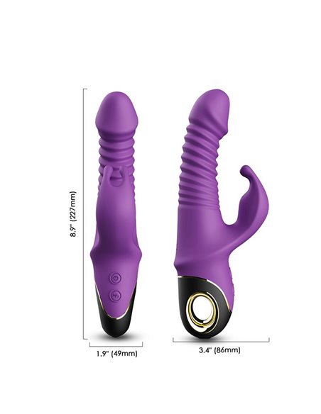 Vibrador con Thrusting y Oscilación 360º Purpura