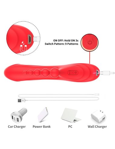 Vibrador Tickler con Cadena Anal