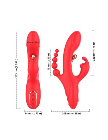 Vibrador Tickler con Cadena Anal