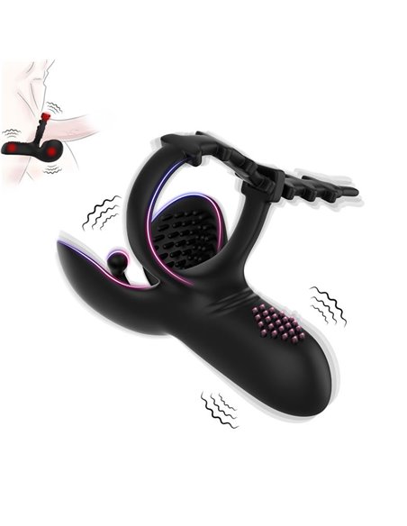 Anillo Vibrador para Pene y Testículos Ajustable