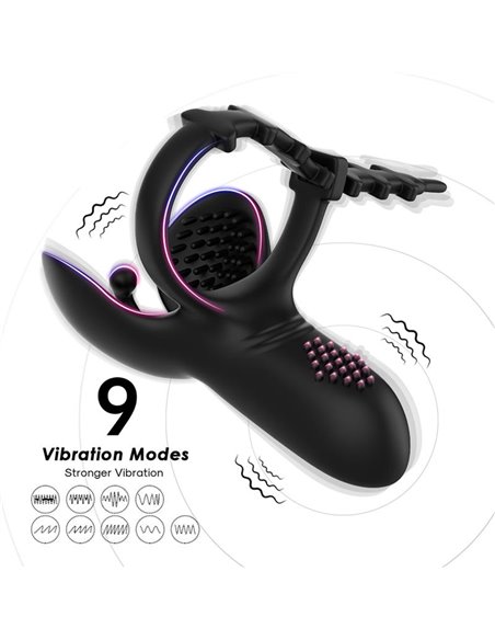 Anillo Vibrador para Pene y Testículos Ajustable