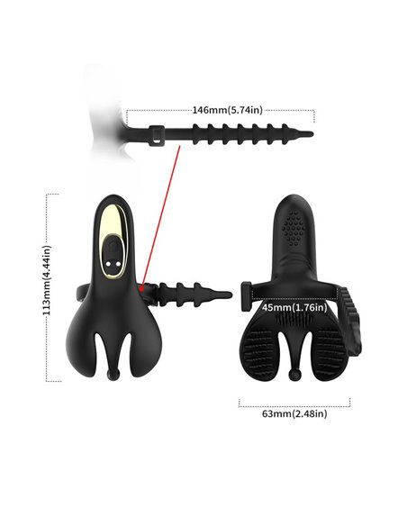 Anillo Vibrador para Pene y Testículos Ajustable