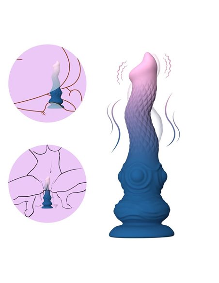 Dildo Fantasía con Vibración, Oscilación y Ventosa